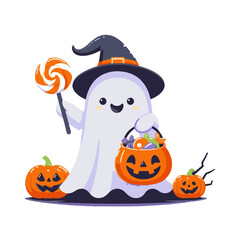 trick or threat illustration design