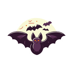 Halloween bat illustration design