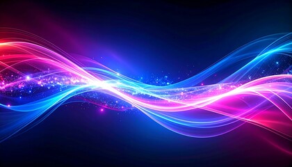 Naklejka premium Abstract glowing waves of vibrant color