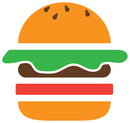 ハンバーガーのベクターイラスト素材
