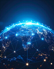 Global networked earth graphic