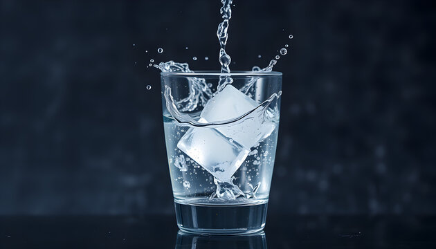 water pouring into glass
