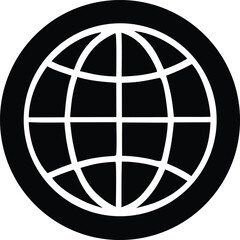 Global connectivity symbol a stylized globe icon representing worldwide network communication and internet access for digital media