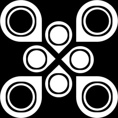 Geometric Symmetry Circle Drop Design