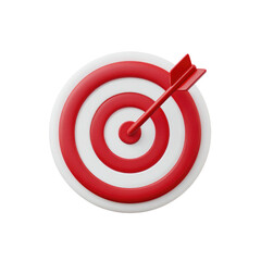 Red target with arrow hitting the bullseye