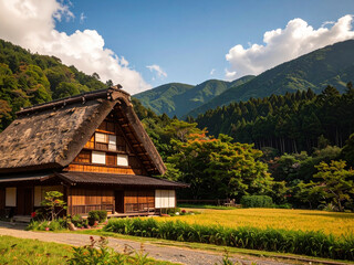 日本の田舎にある古民家