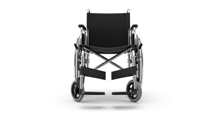Isolated Wheelchair on White Background, Medical Mobility Aid