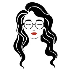 Stylish Girl with Glasses Por...