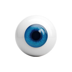 3D render of a single, realistic blue eye