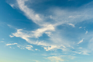 夏の空　夕暮れの時の空と雲251
