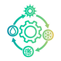 climate change Line Gradient Icon