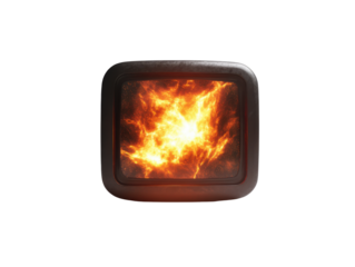 Television - A glowing storyteller filling rooms with sound and silence, isolated on white background