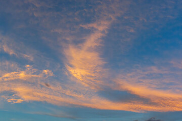 夏の空　夕暮れの時の空と雲276