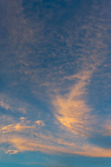 夏の空　夕暮れの時の空と雲277