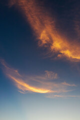 夏の空　夕暮れの時の空と雲280