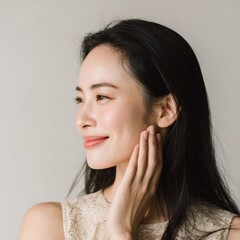 Fototapeta premium Designed with clarity and sophistication, the visual language of premium skincare clean hydrated and naturally beautiful.