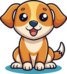 Cartoon Dog, Cute Cartoon Dog, Cute Cartoon Dog Vector Set, Cute Cartoon Dog Vector Set