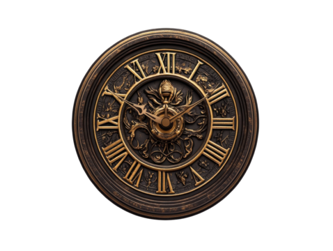 Clock - A ticking reminder that time neither waits nor wavers, isolated on white background