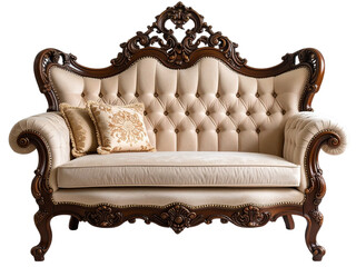 vintage leather armchair isolated on white