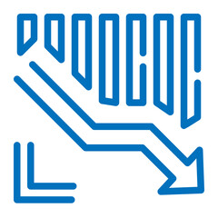 negative growth icon