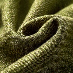 Fototapeta premium Close-up of olive green textured fabric (1)