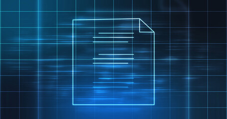 Daily routine to-do checklist animated with blank lines indicating taks. Clipboard with cheklist glowing paper illustration. Survey form checkbox fields animated, technology software concepts.