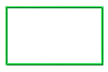 Empty green-framed black rectangle