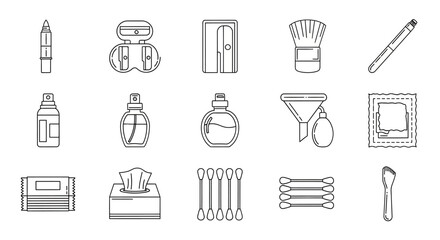 Collection of Beauty, Hygiene, and Art Supplies