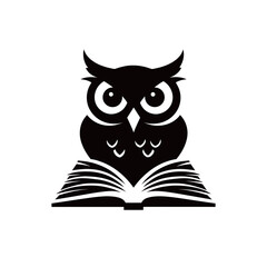 Obraz premium An owl sits on an open book, showcasing its large eyes and unique feather patterns. This representation highlights the themes of knowledge and wisdom through the imagery.