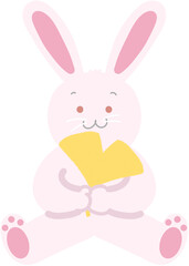 토끼 가을 단풍잎