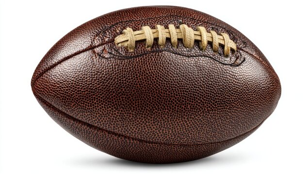 Close-up of a brown leather football (1)
