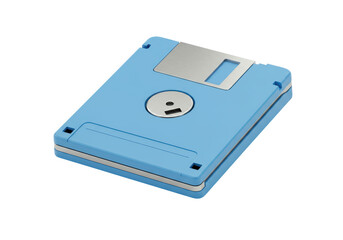 Isolated 5.25-inch floppy diskette against a neutral background, a vintage technology for file storage