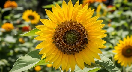 Obraz premium Vibrant Sunflower Blooming in a Sunny Garden.