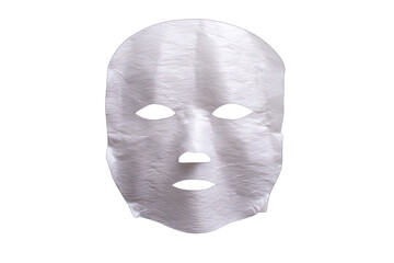 Face mask sheet on a white background