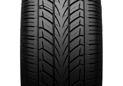 Isolated close-up tire tread pattern for wet and dry conditions, a single automotive object