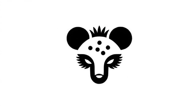 Stylized animal head illustration
