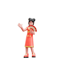 3D Character Illustration Chinese New Year Celebration Couples Horses Traditional Elements Lanterns Scrolls Lucky Coins Year of the Horse lunar New Year Gong Xi Fa Cai Decoration