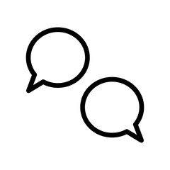 シンプルな会話の吹き出しのアイコンイラスト
