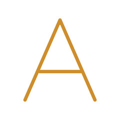 アルファベットのAのアイコンイラスト