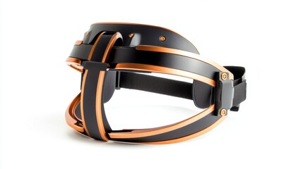 Fototapeta premium Exploring virtual reality technology a closeup of a headset in a futuristic gaming environment