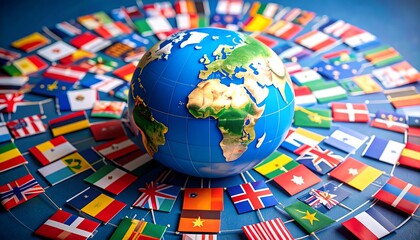Globe surrounded by flags (3)