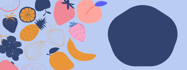 vector illustration of an abstract fruit background