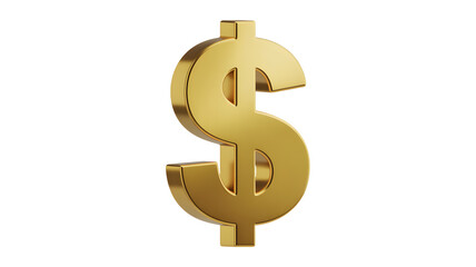 Shining gold dollar symbol represents wealth, finance, and success