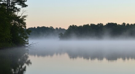 Fototapeta premium sunrise over the lake