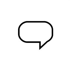 Fototapeta premium Thin line icon of a speech bubble, a symbol of messages and communication.