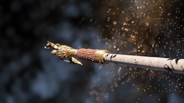 Trishul of Lord Shiva Glowing Divine Mythology Weapon Shot