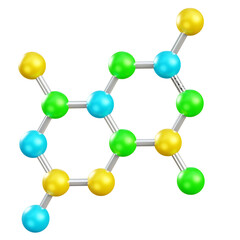 Obraz premium 3D Render Abstract Molecular Structure Science Chemistry Medical Research Illustration