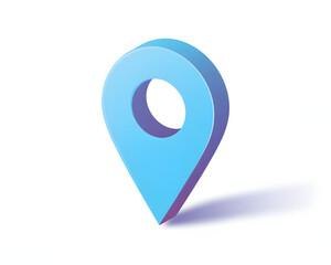 Modern 3D Map Pointer Icon Isometric Location Marker