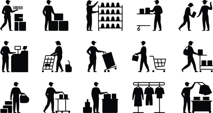 Diverse people engaged in shopping activities modern retail environment diverse shopping scenarios