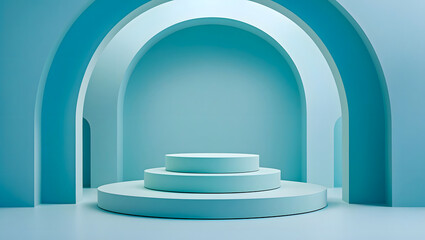 product podium placement with blue theme 10